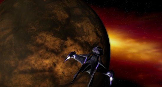 The White Star approaches the Shadow's homeworld of Z'ha'dum on the Galactic Rim.