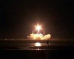 SpaceX's Falcon 9 carries the Dragon capsule to orbit (NASA TV)