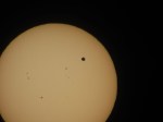 Snapshot of the Venus transit in the evening of June 5, 2012.