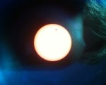 The Venus transit taken with my iPhone 3GS through a telescope eyepiece atop Mt. Wilson on June 5, 2012.