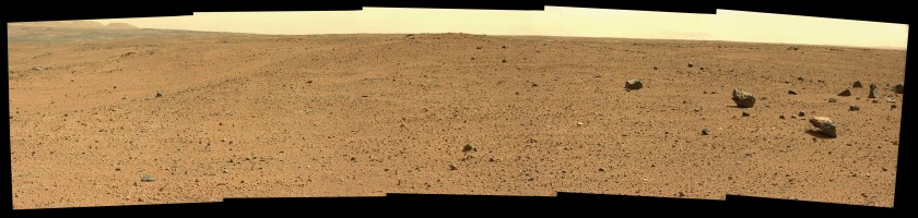 Panorama mosaic taken by Curiosity's Mastcam on Sol 413 of its mission inside Gale Crater. Credit: NASA/JPL-Caltech/MSSS