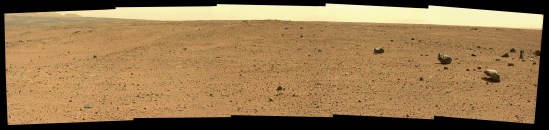 Panorama mosaic taken by Curiosity's Mastcam on Sol 413 of its mission inside Gale Crater. Credit: NASA/JPL-Caltech/MSSS